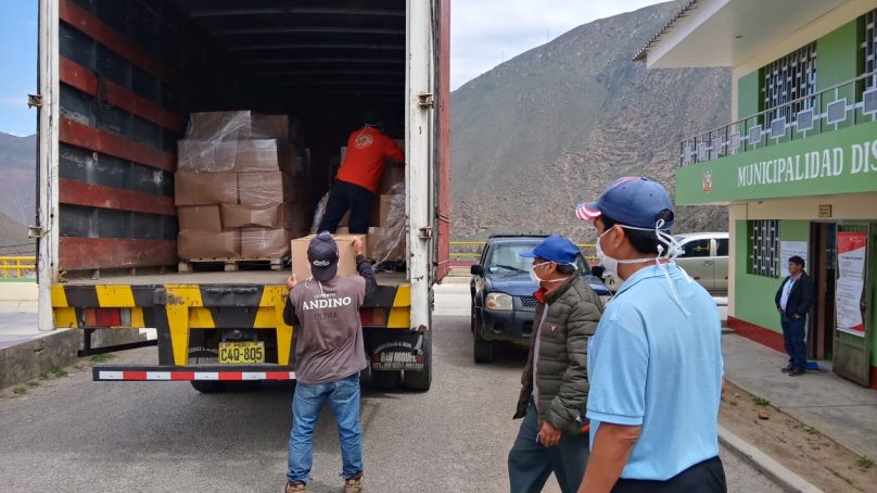 Antamina entrega paquetes básicos de víveres para 20,000 familias