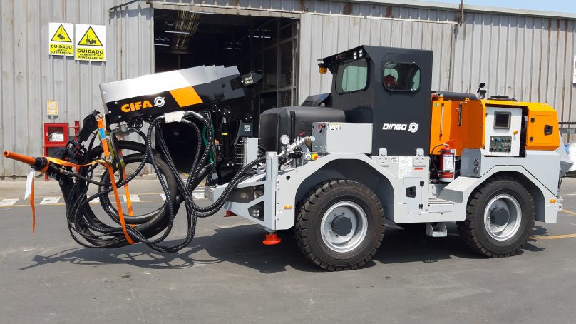 Lanzador de concreto Dingo, el nuevo equipo de Unimaq para minería subterránea