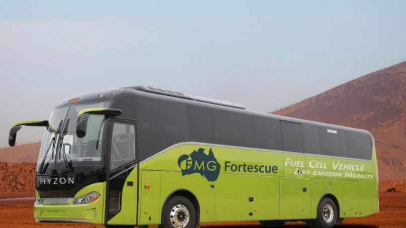 Minera Fortescue utilizará diez autobuses a hidrógeno desde mediados de 2021