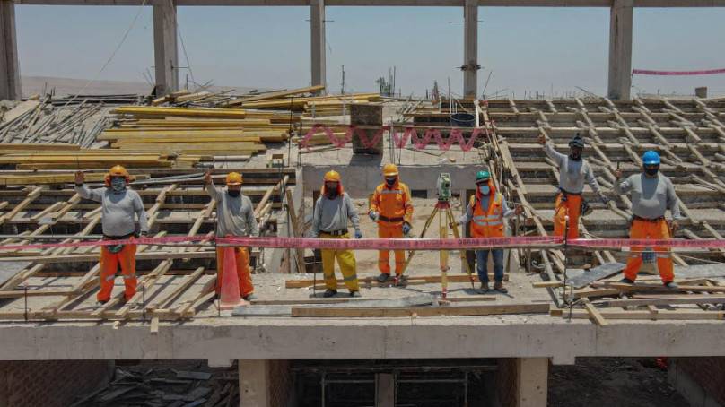 Colegio que construyen minera Southern y Gobierno Regional de Tacna tiene un avance del 42%