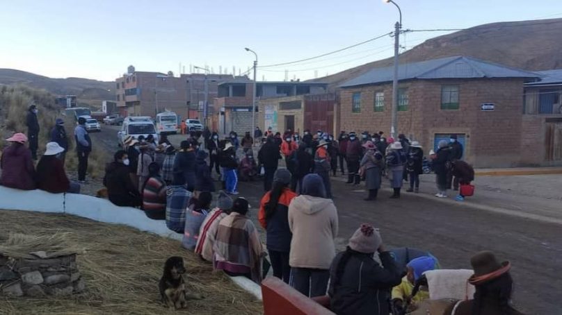Protesta contra Minsur: Ciudadanos de Antauta piden más vacantes para trabajar en la minera