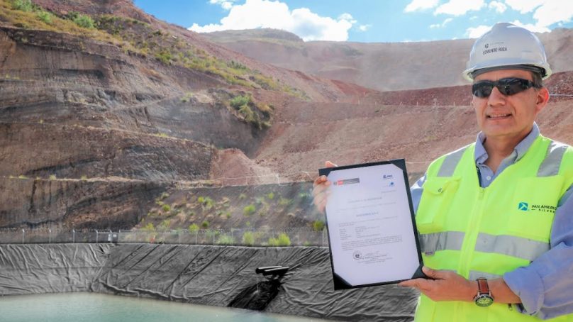Pan American Silver: Shahuindo recibe «Certificado Azul» de la ANA por su gestión responsable del agua