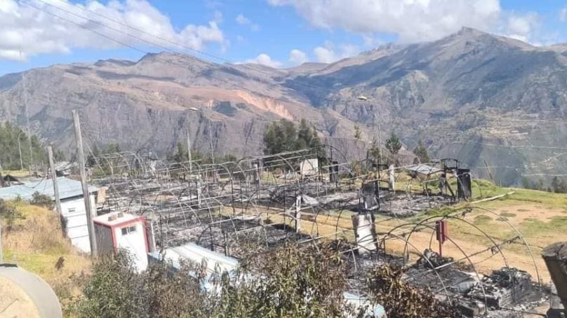 Los Chancas: Southern solicita a las autoridades que incendio de su campamento minero no quede impune