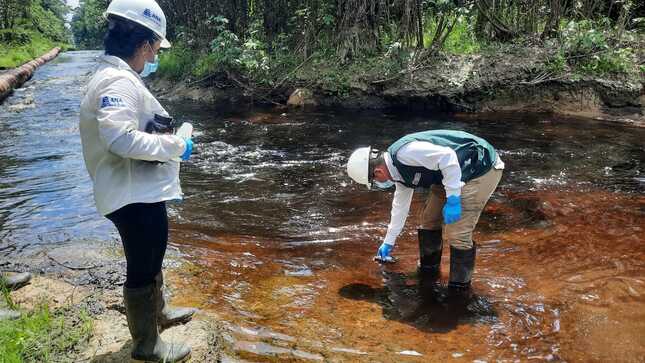 Oleoducto Norperuano: ANA realiza monitoreo en atención a emergencia ambiental por derrame de petróleo