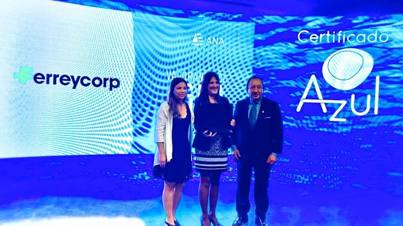 Ferreycorp recibió por primera vez el Certificado Azul otorgado por la Autoridad Nacional del Agua por reducir su huella hídrica